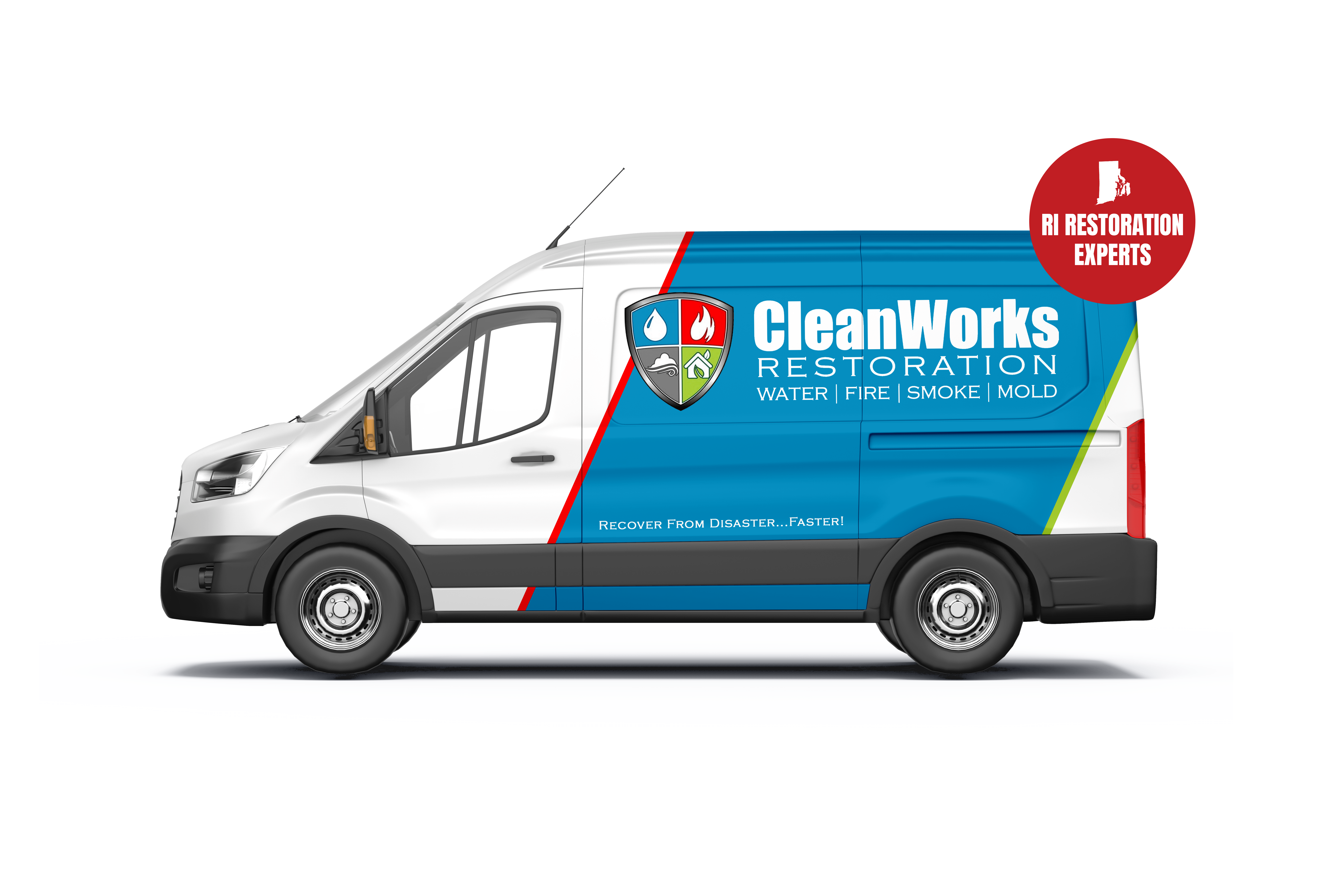 Cleanworks restoration truck — Rhode Island